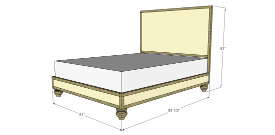Free DIY Furniture Plans to Build a RH Inspired Maison Bed King The Design Confidential